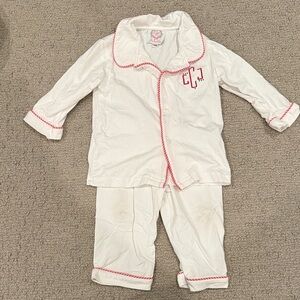 Cecil and Lou monogrammed “LCJ” christmas PJ set